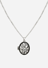 Cerelia Etched Locket Necklace