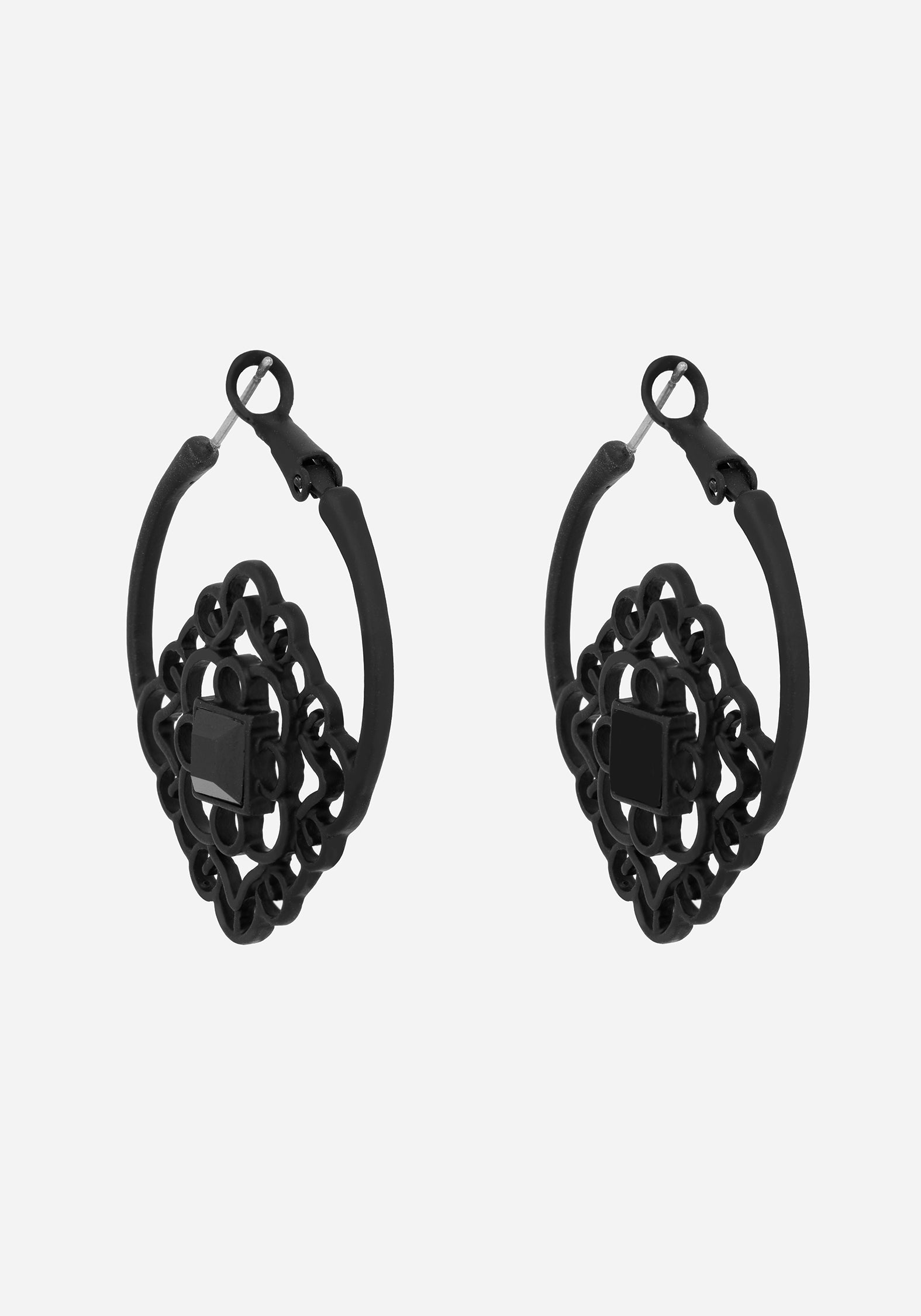 Elaine Ornate Hoop Earrings