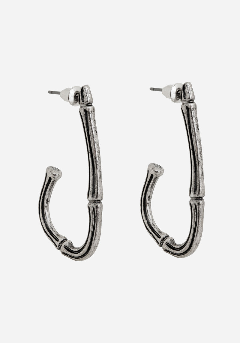 Bones Charm Hoop Earrings