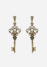 Genesta Skull Key Earrings