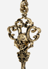 Genesta Skull Key Earrings