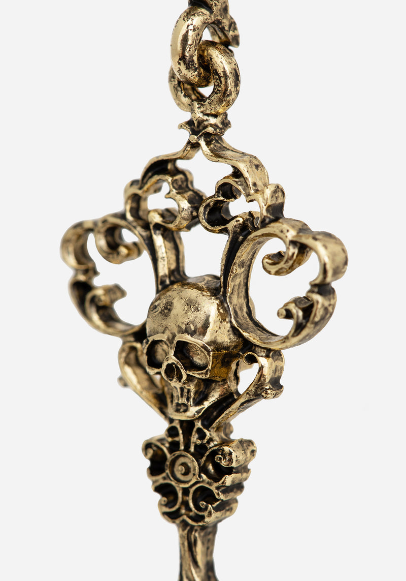 Genesta Skull Key Earrings