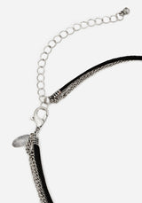 Shark Tooth Black Pearl Layered Necklace