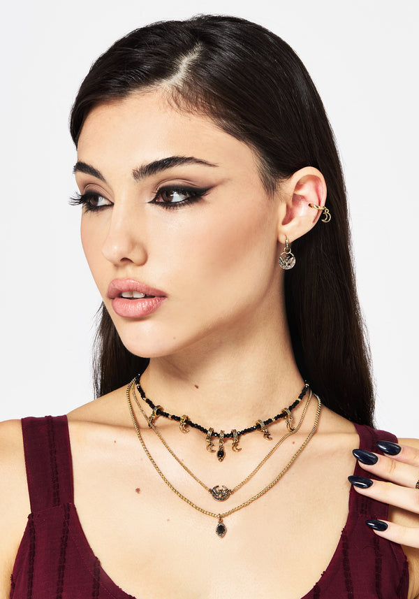 Ciela Moon Moth Layered Necklace