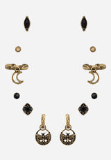 Ciela Moon Moth Earring Set