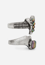 Shark Tooth Black Pearl Layered Ring Set