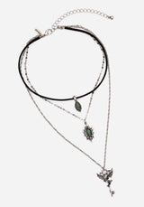 Petra Dragon Key Layered Necklace