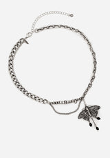 Rowan Moth Mixed Chain Necklace