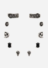 Moira Skull Stud Earrings Set