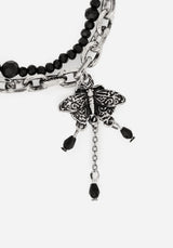 Rowan Moth Mixed Chain Bracelet