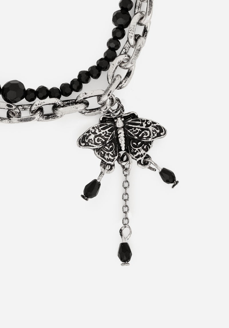 Rowan Moth Mixed Chain Bracelet