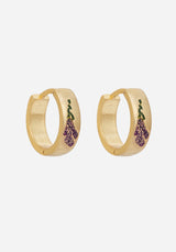 Hermia Foxglove Hoop Earrings