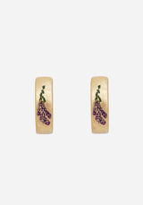 Hermia Foxglove Hoop Earrings