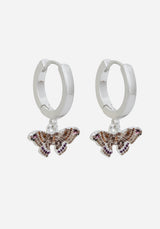 Cyrus Moth Charm Hoop Earrings