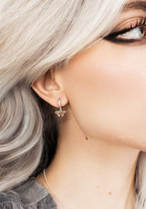 Cyrus Moth Charm Hoop Earrings