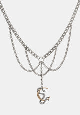 Selendra Snake & Moon Necklace
