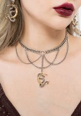 Selendra Snake & Moon Necklace