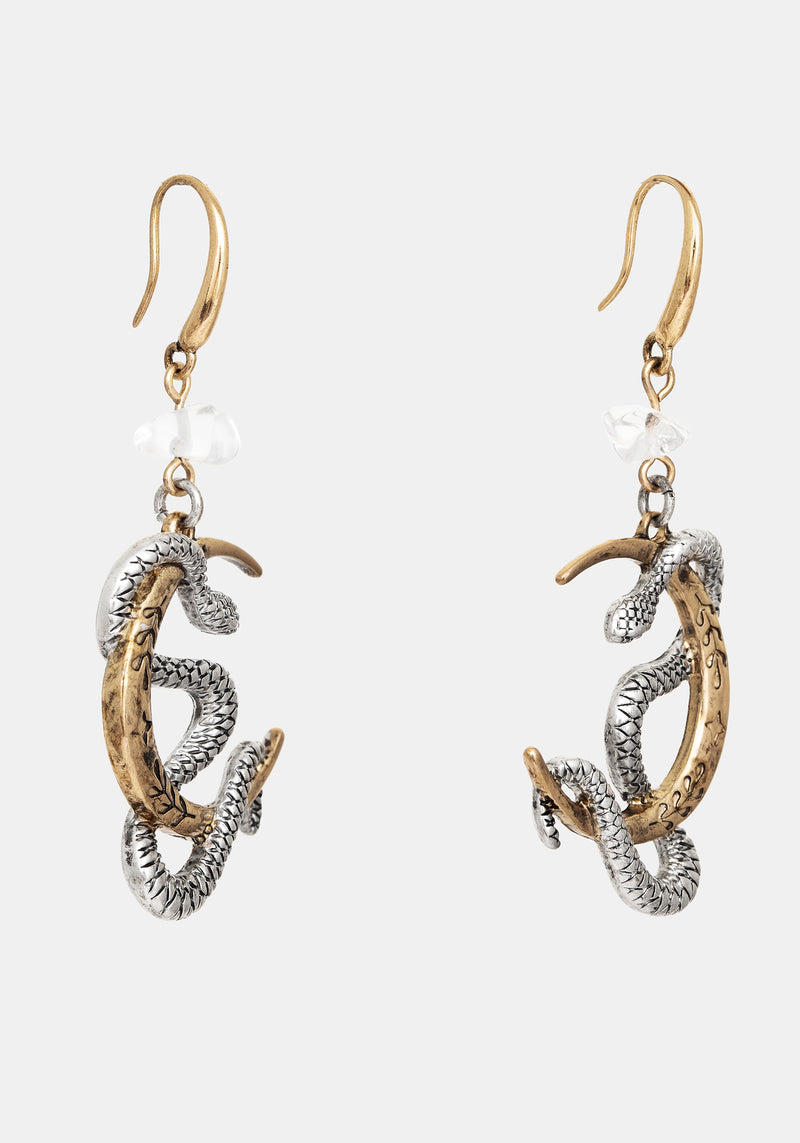 Selendra Snake & Moon Earrings