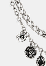 Draven Rat & Spider Charm Necklace