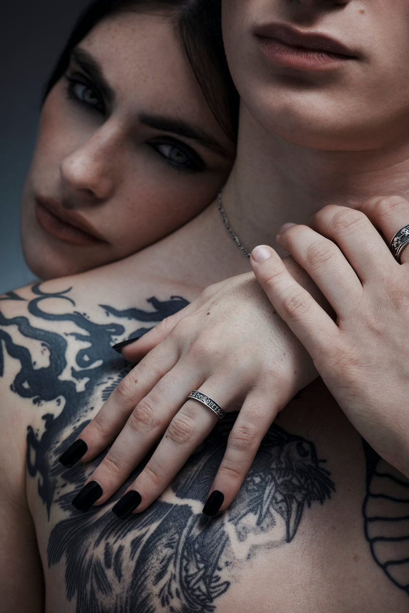 Amorata Lovers Sterling Silver Band - 4.5mm