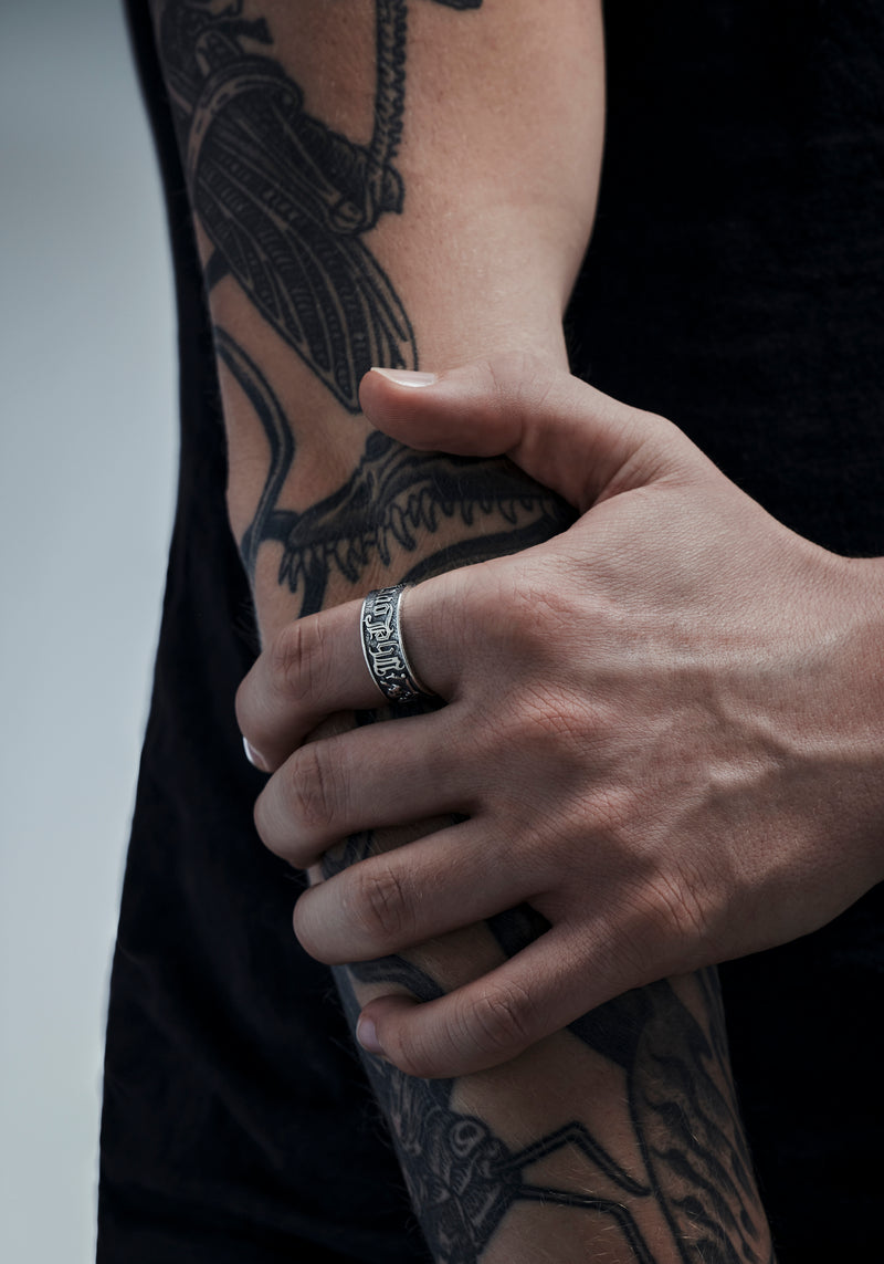 Amorata Lovers Sterling Silver Band - 9mm