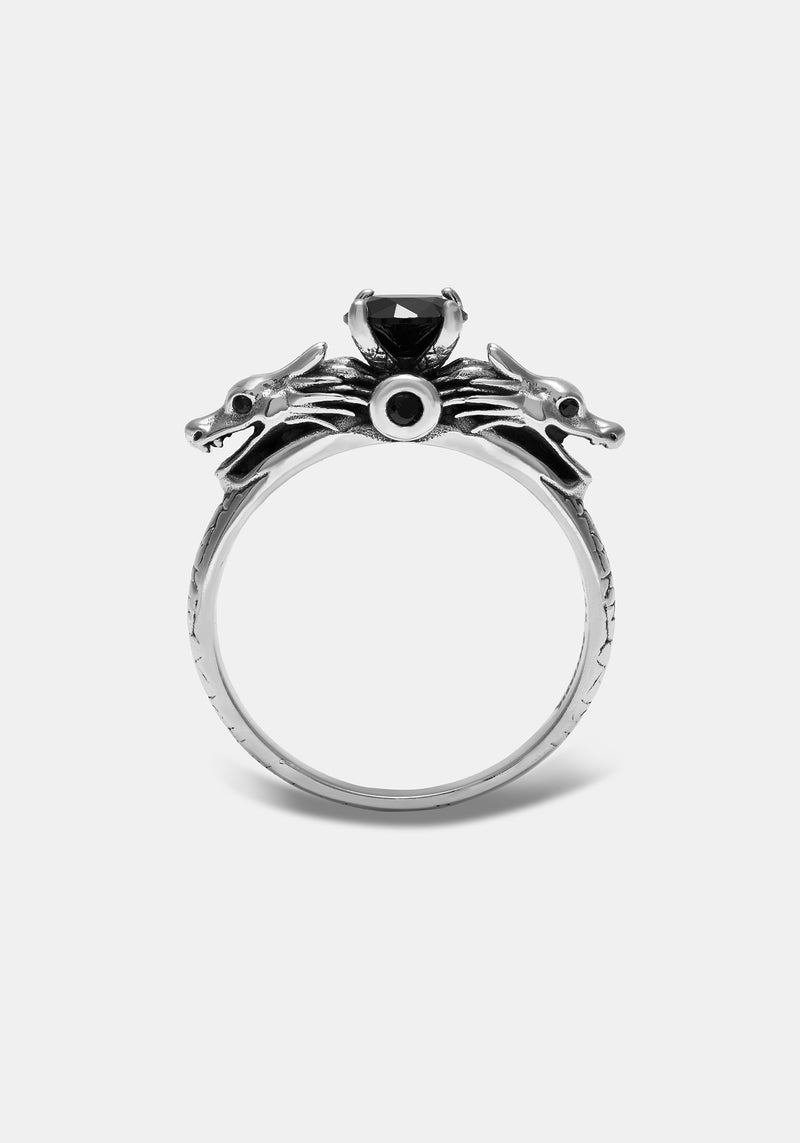 Querida Sterling Silver Dragon Ring