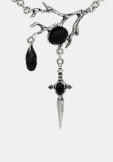 Thrax Pricklethorn Stone Charm Choker