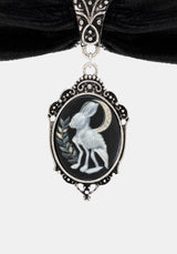 Malia Rabbit Skeleton Velvet Choker
