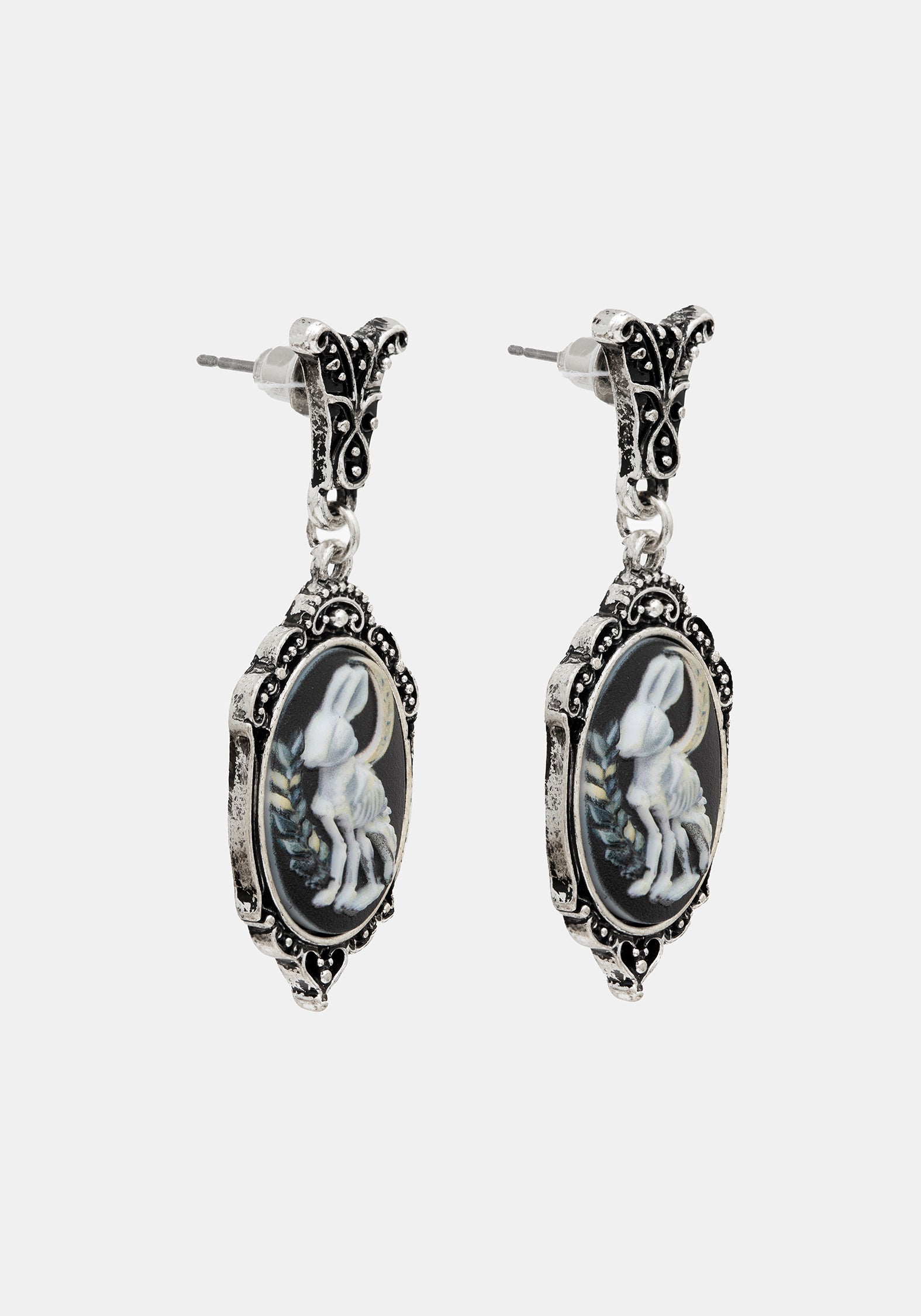 Malia Rabbit Skeleton Earrings