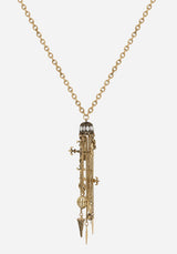 Flaren Charm Drop Necklace - Gold