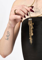 Flaren Charm Drop Necklace - Gold