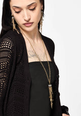 Flaren Charm Drop Necklace - Gold