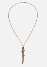 Flaren Charm Drop Necklace - Gold