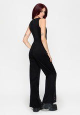 Rasque Buckle Fixed Wrap Wide Leg Jumpsuit