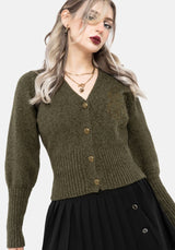 Serpent Snake Embroidered Knit Cardigan