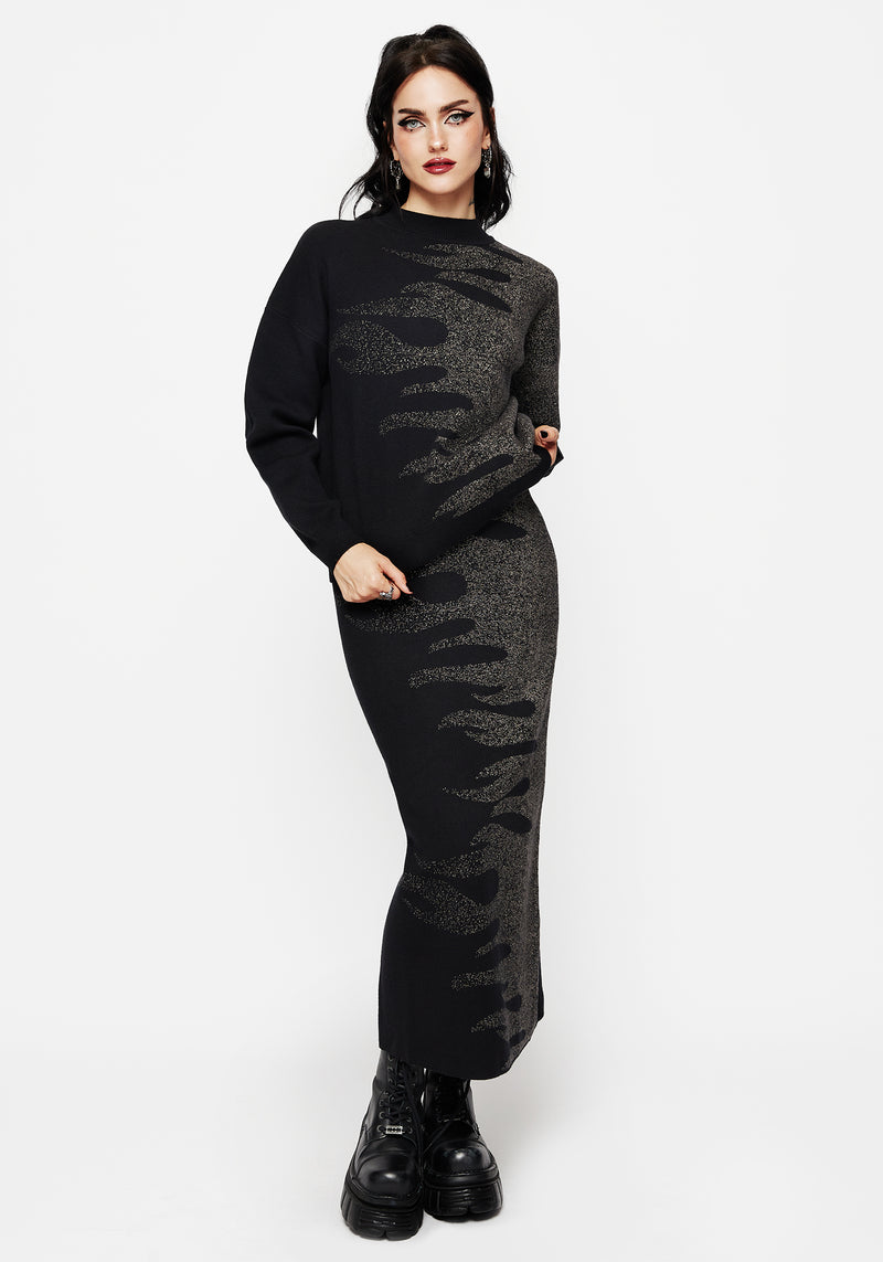 Kenna Flame Lurex Knit Jumper