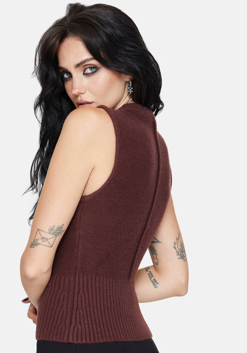 Hathor Cotton Celtic Cable Knit Vest