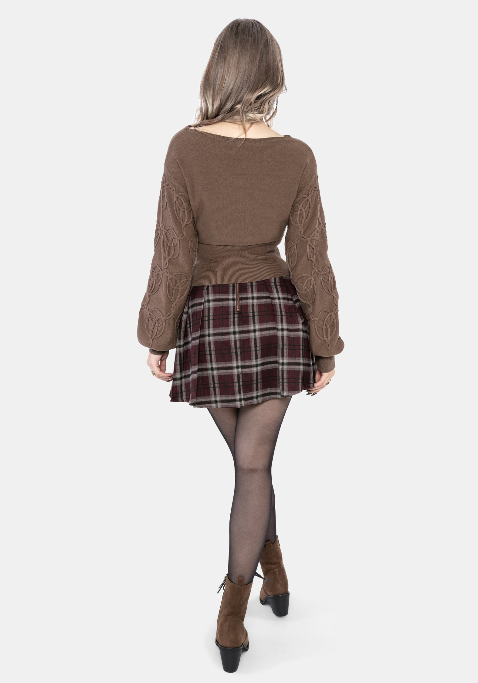 Covet Cotton-Blend Witches Knot Cable Knit Jumper