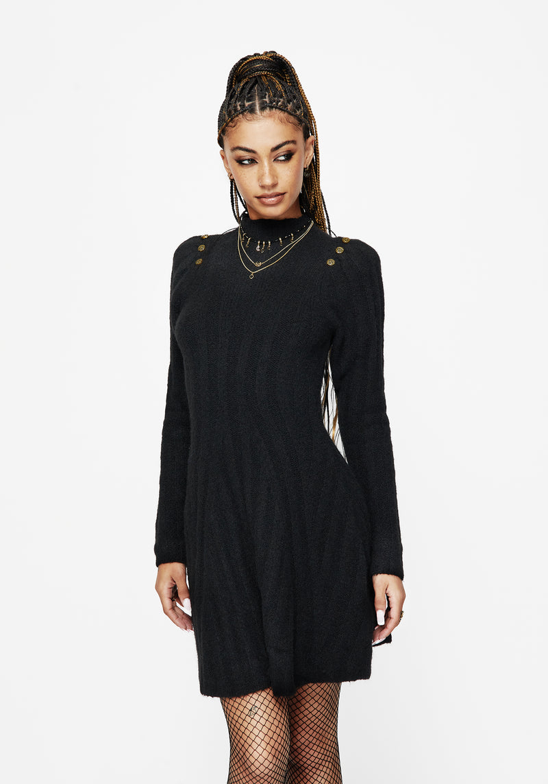 Dream Ribbed Skater Knit Dress