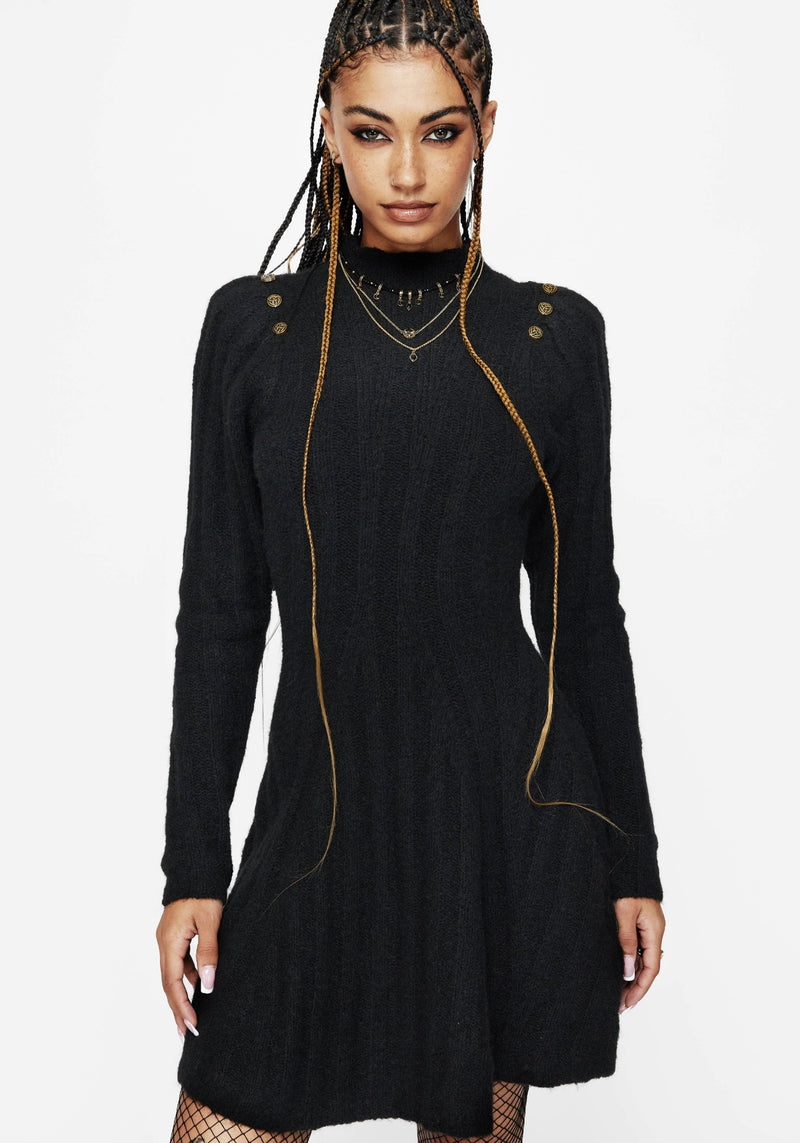 Dream Ribbed Skater Knit Dress