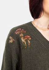 Keira Cotton Toadstool Embroidered Jumper