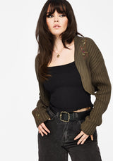 Ergot Cotton Floral Embroidered Bolero