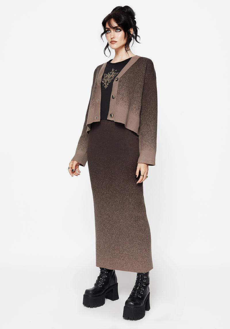 Nightjar Ombre Knit Cardigan - Taupe