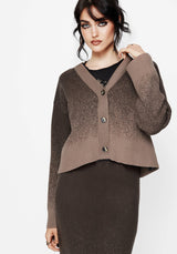 Nightjar Ombre Knit Cardigan - Taupe