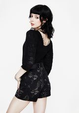 Danica Ladder Stitch Square Neck Knit Top