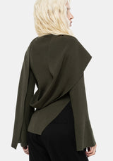 Symphony Scarf Cape Flare Knit Top