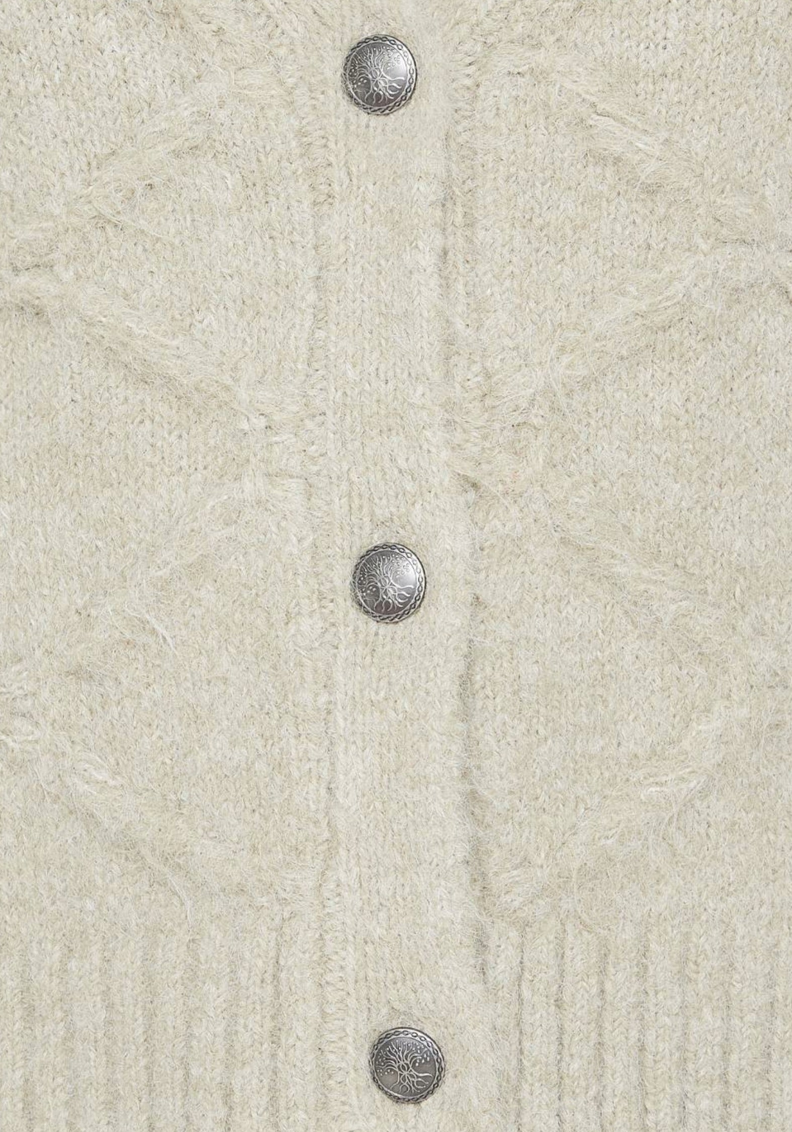 Artha Fluffy Cable Knit Cardigan
