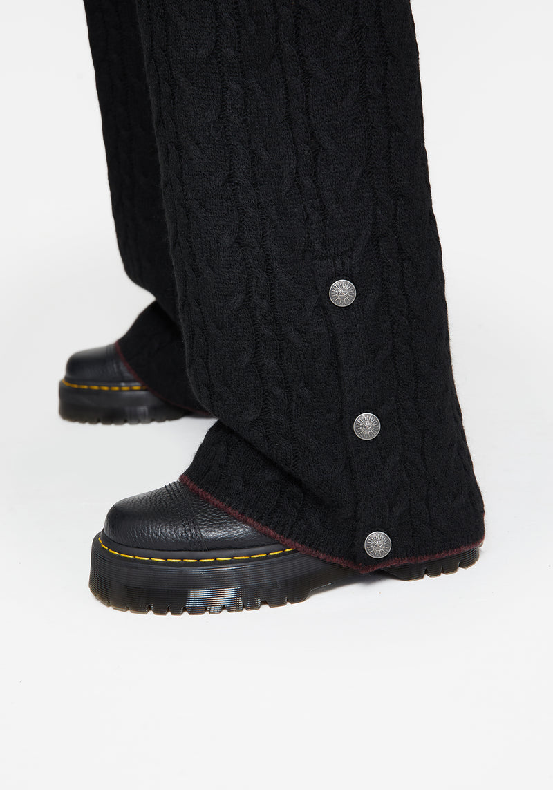 Sophia Cable Knit Wide Leg Trouser