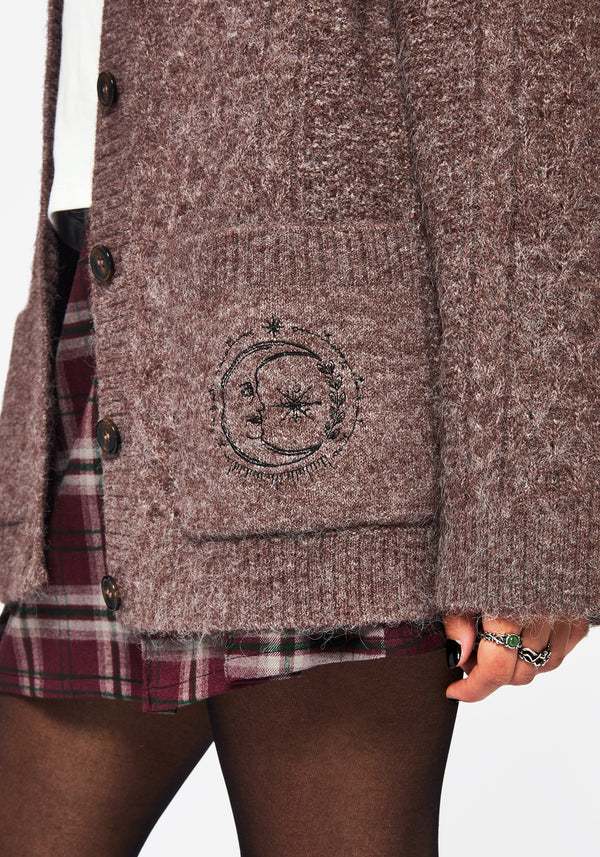 Madeline Embroidered Pointelle Knit Cardigan