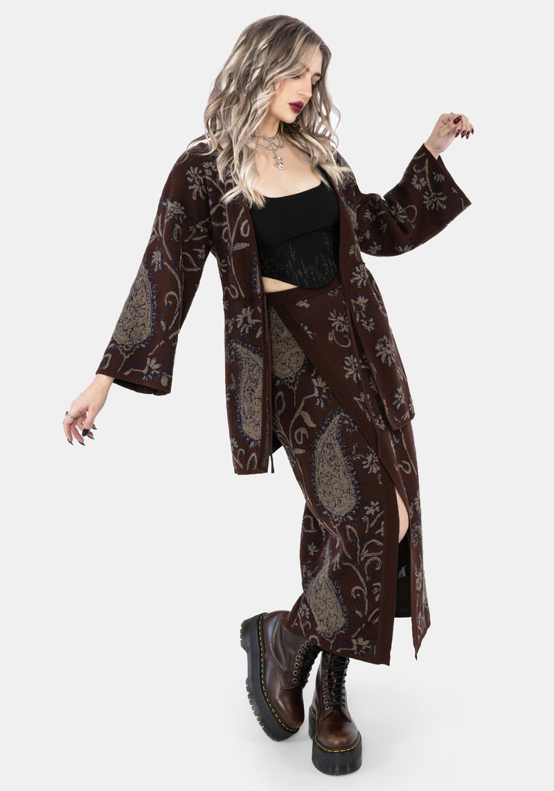 Gillian Cotton Paisley Knit Kimono